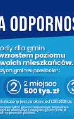 Gmina Łososina Dolna Laureatem w konkursie „ROSNĄCA ODPORNOŚĆ” z nagrodą 1.000.000 zł