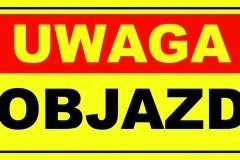 Komunikat o zamknięciu drogi