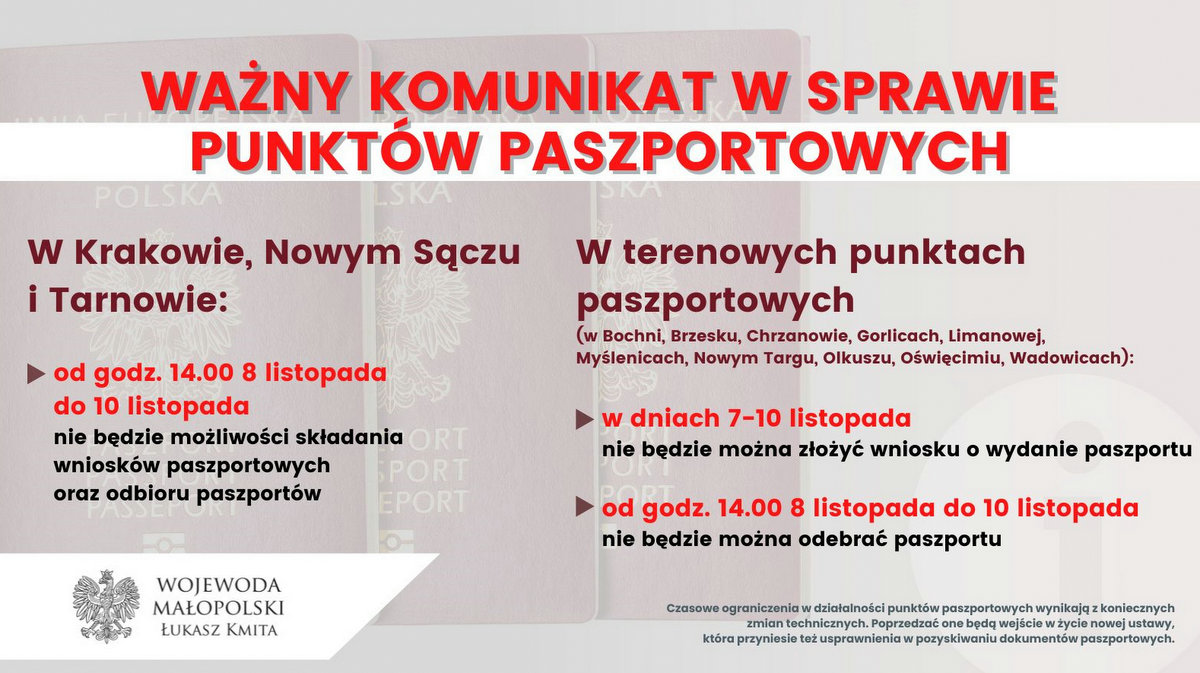Komunikat Wojewody Małopolskiego