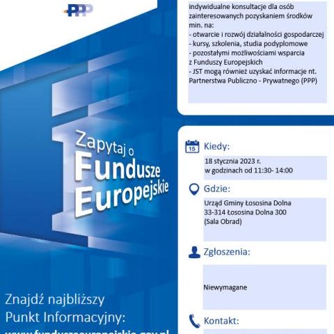 Zapraszamy na bezpłatne konsultacje dotyczące funduszy unijnych