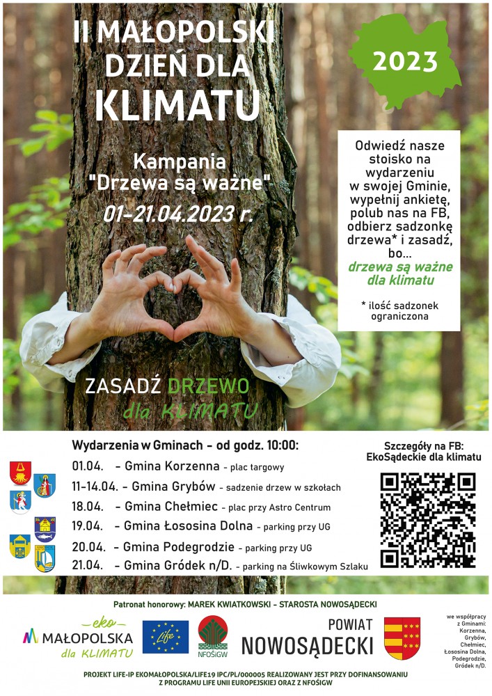 II Małopolski dzień dla klimatu „Drzewa są ważne” w Gminie Łososina Dolna
