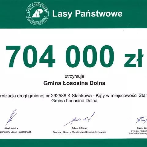 Zmodernizujemy kolejną drogę dzięki wsparciu finansowemu Lasów Państwowych