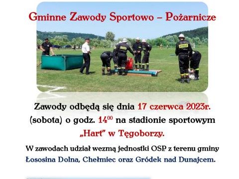 Zapraszamy na Gminne Zawody Sportowo - Pożarnicze