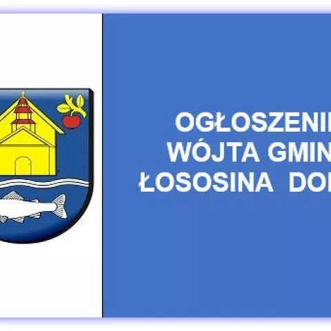 Ogłoszenie Wójta Gminy Łososina Dolna