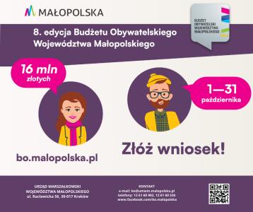 Wystartowała 8 edycja Budżetu Obywatelskiego Województwa Małopolskiego