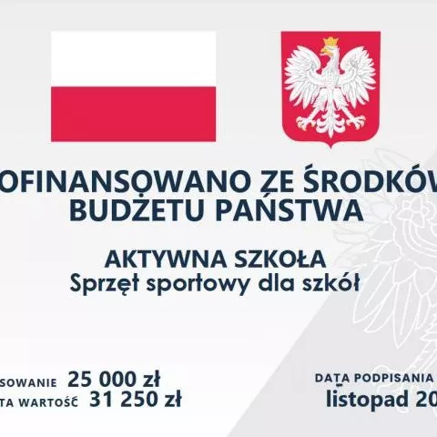 Projekt Aktywna Szkoła - sprzęt sportowy dla szkół