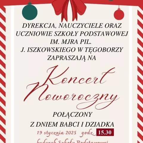 W niedzielę Koncert Noworoczny w Tęgoborzy, kolędowanie w Rąbkowej i Żbikowicach