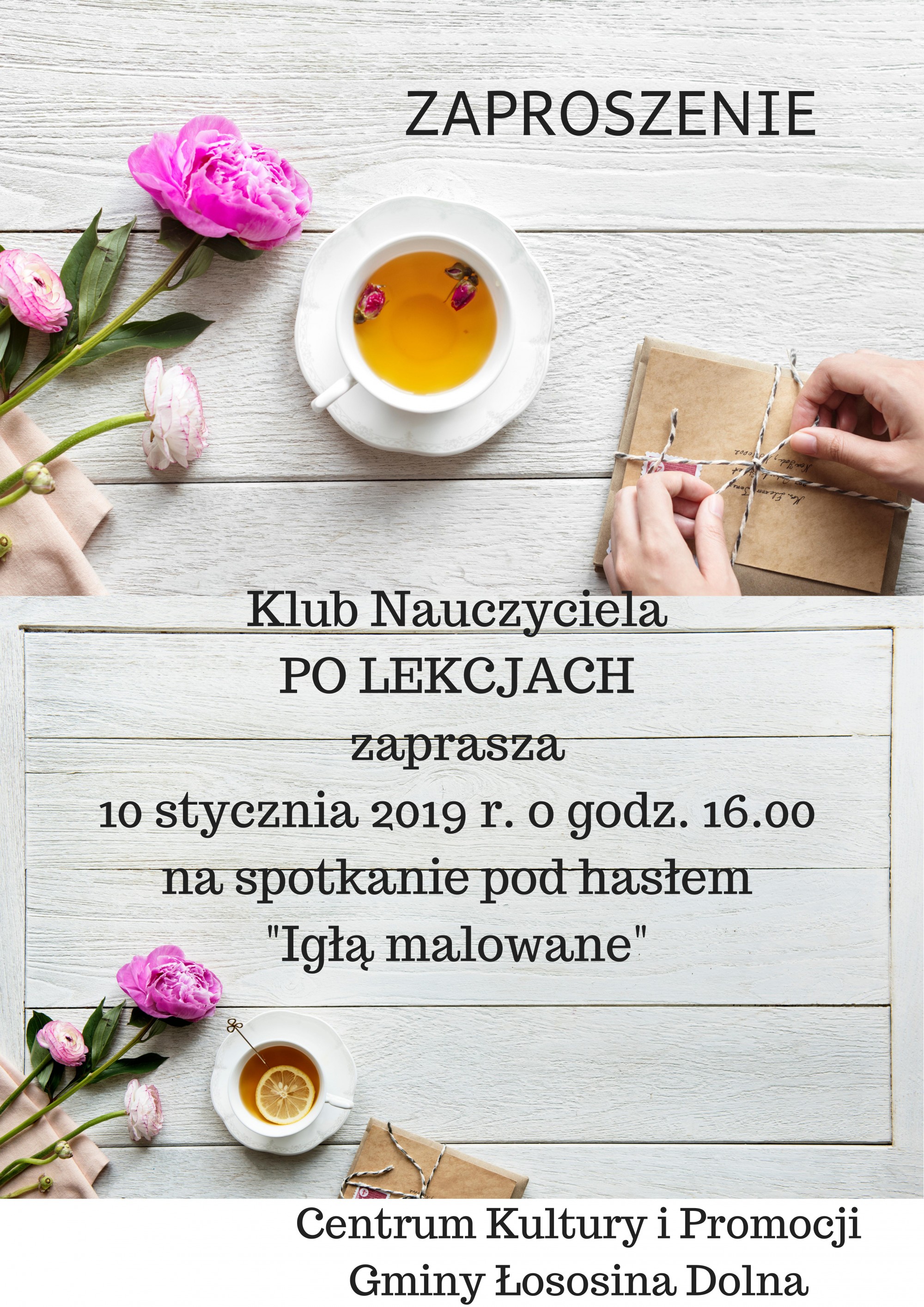 Zapraszamy na spotkanie Klubu Nauczyciela