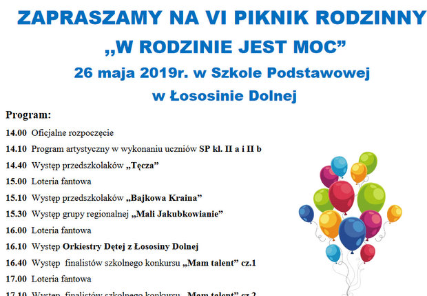 Zapraszamy na Piknik Rodzinny