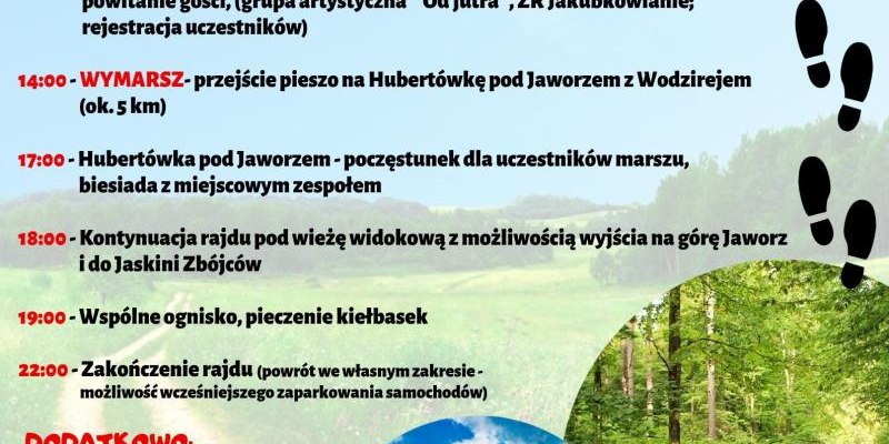 Rajd pieszy Stańkowa – Jaworz z biesiadą przy ognisku