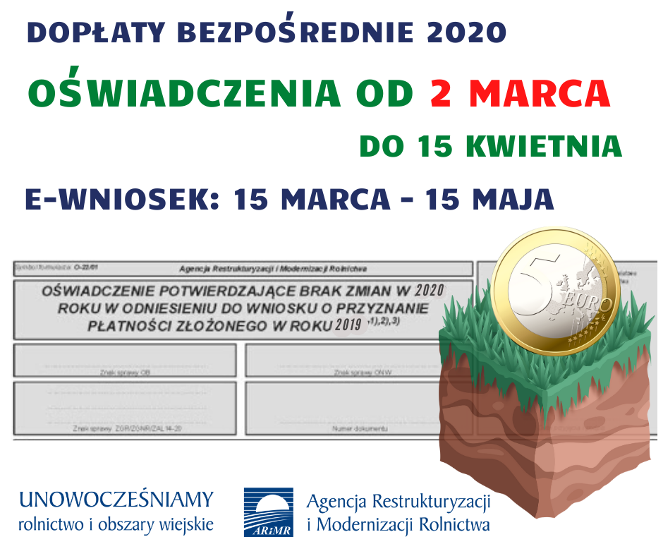 Rolniku! Po dopłaty z oświadczeniem zamiast eWniosku od 2 marca 2020r.