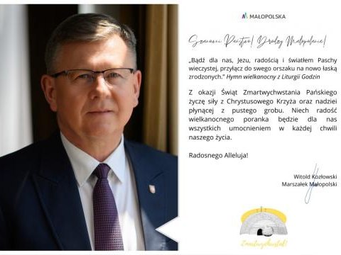 Życzenia Wielkanocne Marszałka Województwa Małopolskiego Witolda Kozłowskiego