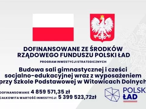 Budowa sali gimnastycznej w Witowicach Dolnych - umowa podpisana!