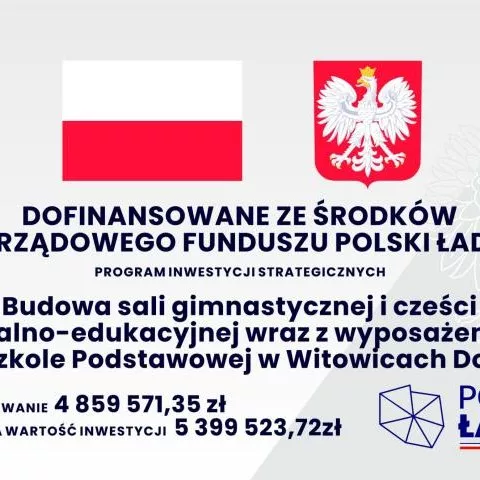 Budowa sali gimnastycznej w Witowicach Dolnych - umowa podpisana!