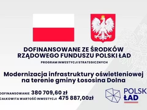 Modernizacja infrastruktury oświetleniowej na terenie gminy Łososina Dolna