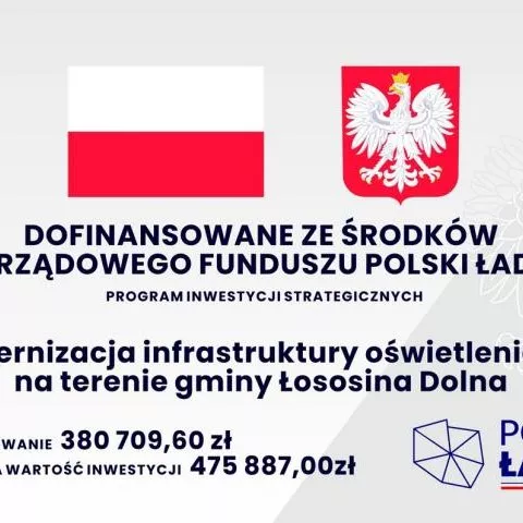 Modernizacja infrastruktury oświetleniowej na terenie gminy Łososina Dolna