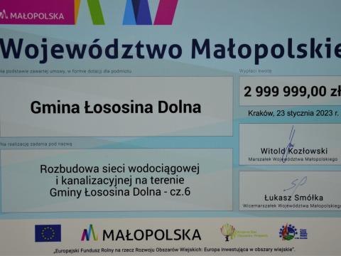 Kolejne środki pozyskane na budowę kanalizacji sanitarnej i wodociągowej