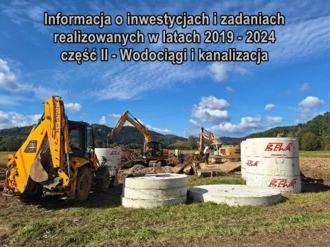 Sprawozdanie Wójta z inwestycji realizowanych w latach 2019-2024 - część II - wodociągi i kanalizacja